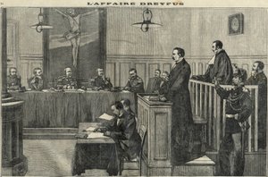 Caso Dreyfus en 1898: una audiencia del Consejo de Guerra: el juicio del comandante Esterhazy. de French School