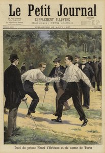 Duelo entre el Príncipe Henri de Orleans y el Conde de Turín, Vaucresson, Francia, 1897 de French School