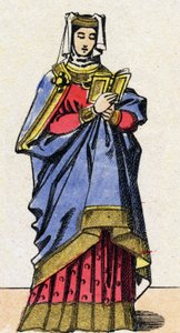 Dinastía de los Capetos: Retrato de Blanca de Castilla.