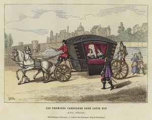 Primer coche francés, reinado de Luis XIII, siglo XVII de French School