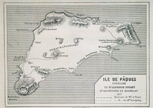 Isla de Pascua (Rapa Nui): itinerario del Sr. Pinart de French School
