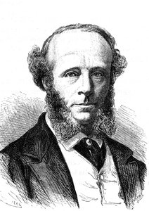 Edward Orange Wildman WITEHOUSE (1816-1890), ingeniero eléctrico inglés del cable telegráfico transatlántico. Grabado 1868