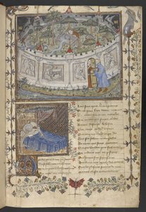 Egerton MS 1069 f.001r The Walled Garden, ilustración de 