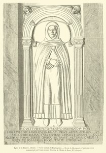 Iglesia de Santa María sopra Minerva, en Roma, lápida de Fra Angelico de French School