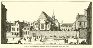 Iglesia de los Mínimos, construida en 1610; facsímil de una grabado de I Marot