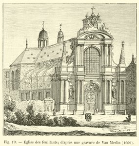 Iglesia de los feuillants; según un grabado de Van Merlin, 1660 de French School