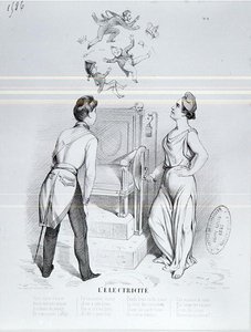 Electricidad, caricatura de la revolución de 1848 de French School