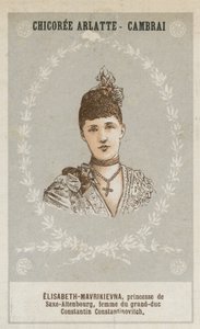 Elisabeth Mavrikievna, princesa de Sajonia-Altenburgo, esposa del gran duque Constantino Constantinovitch de French School