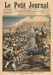 Tropas de élite del ejército francés, Legión Extranjera Francesa en Marruecos, ilustración de 
