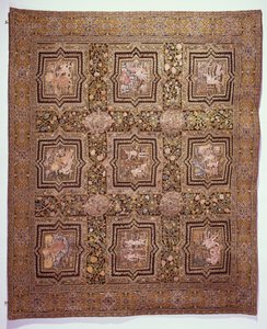 Alfombra de mesa bordada con escenas bíblicas, c.1600 de French School