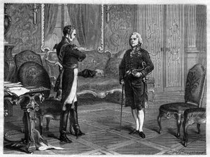 Emperador Alejandro I de Rusia (1777-1825) con Charles Maurice de Talleyrand Périgord (1754-1838)