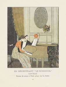 Descifrando "Le Rossignol," anuncio de La Gazette du Bon Ton, pub. 1914 de French School