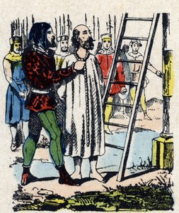Enguerrand de Marigny (1260-1315) condenado por una comisión reunida en Vincennes, fue ahorcado en la gibet de Montfaucon que había eriger - A la muerte de Felipe IV, su impopular ministro, Enguerrand de Marigny, es acusado (injustamente) de varios crímene