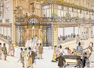 Entrada del restaurante Le Maire en París, c.1895 de French School