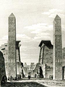 Entrada al Templo de Luxor, de Voyage dans la Basse et dans la Haute-Egypte por Dominique Vivant Denon (1747-1825) 1802 de French School