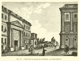 Entrada de la casa de los feuillants, calle Saint-Honoré de French School