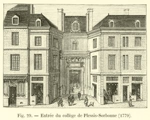 Entrada del colegio de Plessis-Sorbonne, 1779