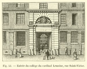 Entrada del colegio del cardenal Lemoine, rue Saint-Victor