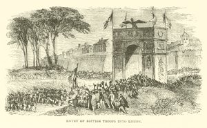 Entrada de las tropas británicas en Lisboa (grabado) de French School
