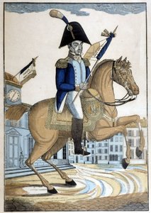 Retrato ecuestre del General Lafayette, Comandante en Jefe de la Guardia Nacional de Francia de French School