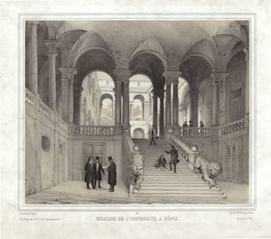 Escalera de la universidad en Génova de French School