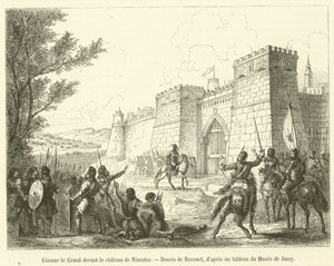 Esteban el Grande frente al castillo de Niamtzo de French School