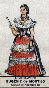 Eugenia (1826-1920), emperatriz de los franceses (Eugenia María de Montijo de Guzmán, condesa de Teba, esposa de Napoleón III). En 