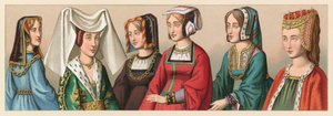 Traje europeo de los siglos XV-XVI de French School