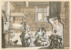 Traje europeo del siglo XVII de French School