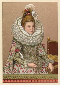 Traje europeo del siglo XVI de French School