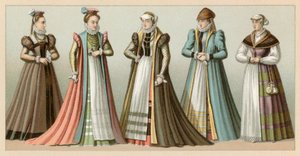 Traje europeo del siglo XVI de French School