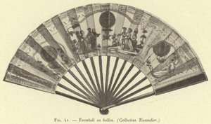 Abanico con globo, (Colección Tissandier) de French School
