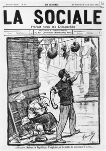Desalojo, portada de La Sociale, 21-28 de julio de 1895
