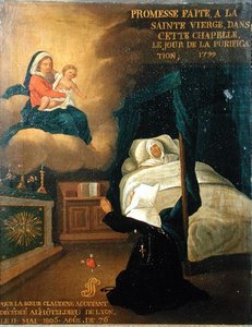 Ex voto para la Hermana Claudine Aguetant, quien murió en el hospital general de Lyon