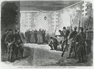 Ejecución de Georges Darboy, 24 de marzo de 1871 (grabado) de French School