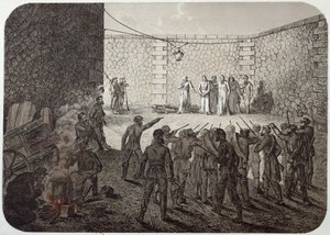 Ejecución de rehenes durante la Comuna, 1871 de French School