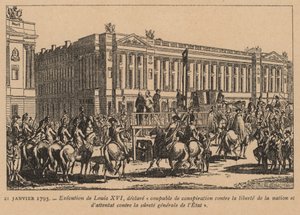 Ejecución del rey Luis XVI de Francia, París, Revolución Francesa, 21 de enero de 1793 (grabado)