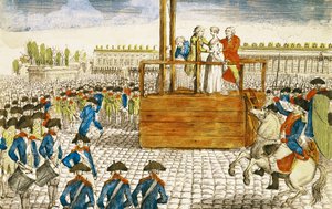 Ejecución de María Antonieta en la Plaza de la Revolución, 16 de octubre de 1793 de French School