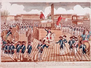 Ejecución de María Antonieta, Reina de Francia, Place de la Révolution, París, 16 de octubre de 1793
