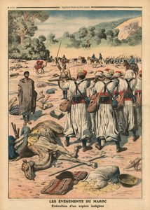 Ejecución de un espía marroquí, ilustración de 