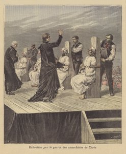 Ejecución de anarquistas por garrote en Jerez, España de French School