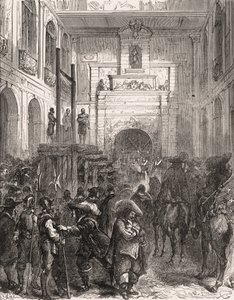 Ejecución del mariscal Henri II de Montmorency (Montmorenci) (1595-1632) en Toulouse en 1632. Grabado en “Histoire De France En Cent Paintings” por Paul Lehugeur 1891.