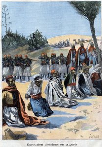 Ejecución de espías en el sur de Argelia por el ejército colonial francés en "Le Petit Parisien"