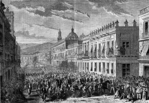 Expedición de México (1861-1867): entrada del general François Achille Bazaine de French School