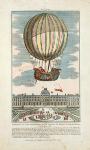 Experiencia del globo aerostático de MM. Charles y Robert en el Jardín de las Tullerías el 1 de diciembre de 1783, pub. 1783