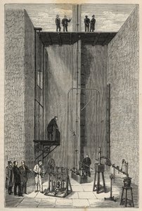 Experiencia de Henri Victor Regnault (1810 - 1878) - Henri-Victor Regnault en el Colegio de Francia - Grabado en "Ciencias puestas a disposición de todos - física y química" por Alexis Clerc. Finales del siglo XIX. Colección privada. de French School