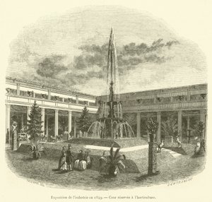 Exposición de la industria en 1849, Patio reservado a la horticultura de French School