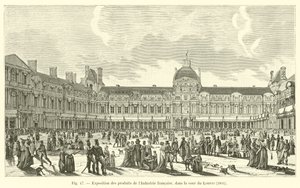 Exposición de productos de la Industria francesa, en el patio del Louvre, 1801 de French School