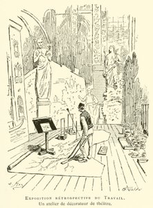 Exposición retrospectiva del Trabajo, un taller de decorador de teatro de French School