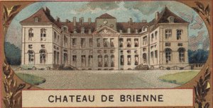 Vista exterior del Chateau de Brienne le Chateau (Brienne-le-Chateau) en el Aube (10). Cromolitografía de finales del siglo XIX.